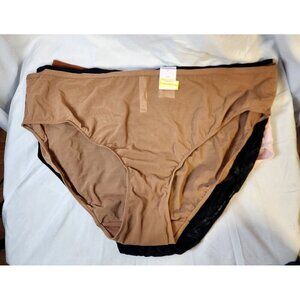 New Auden Womens Multicolor 6 Pack Thongs & Hipster Briefs Underwear Size 4X 158